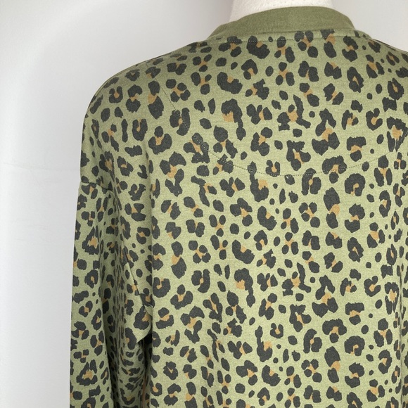 DJAB green leopard print sweater SIZE MD - Picture 6 of 9